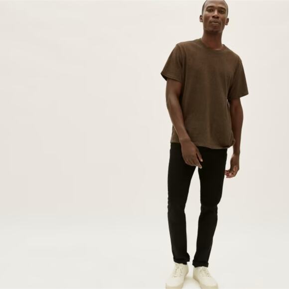 NEW Everlane Uniform Black The Slim Fit Performance Organic Cotton Jean - Picture 1 of 9